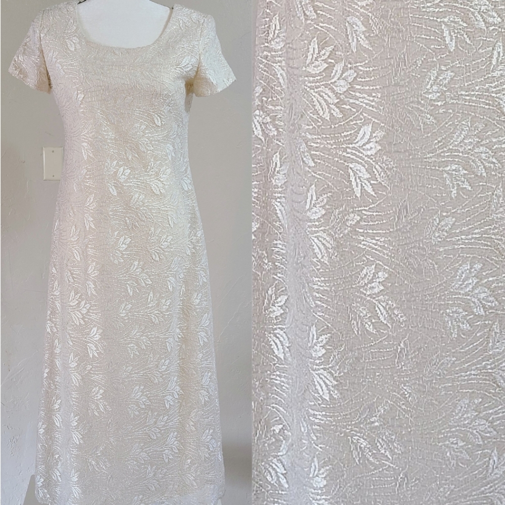 Vintage Wedding Dress Jessica Howard Size 8 Sheath Ivory Lace